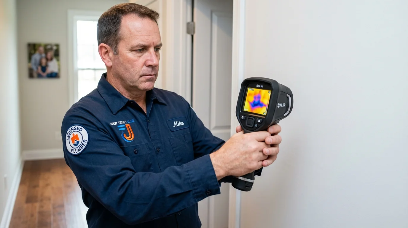Thermal imaging leak detection by Johns Plumbing LLC in Hayesville